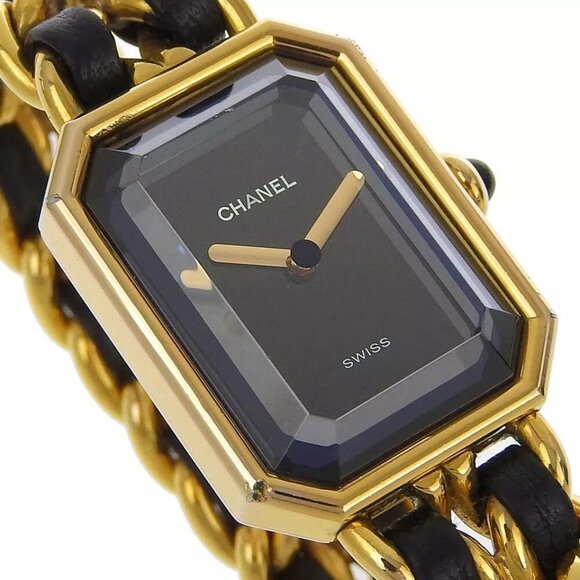 CHANEL Premiere L Watches blackDial Plated Gold/leather Quartz Analog disp... - Picture 3 of 16